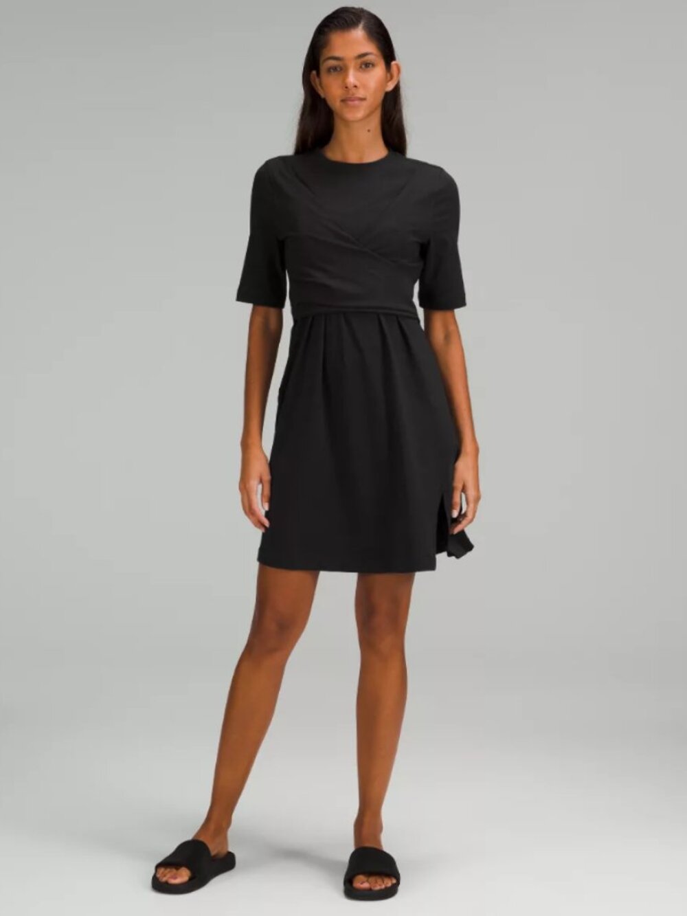 Lululemon Cotton Wrap-Front T-Shirt Dress